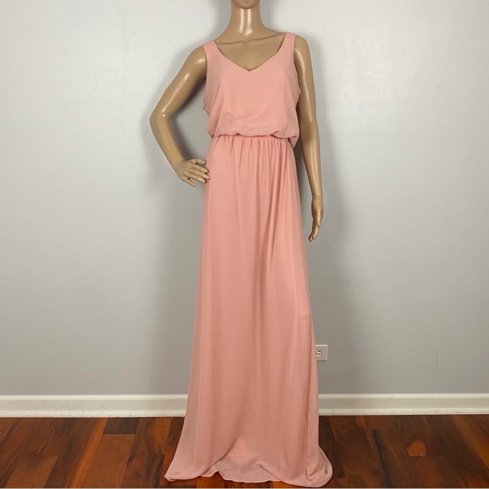 SHOW ME YOUR MUMU PINK V-NECK MAXI DRESS - Picture 2 of 9